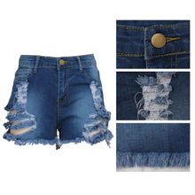Load image into Gallery viewer, Slim Fit and Stretch Cut Denim Shorts