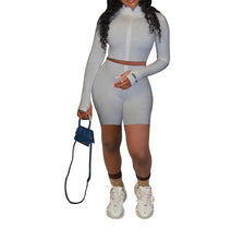 Load image into Gallery viewer, Embroidered Sporty Short Set