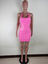Load image into Gallery viewer, PU Leather Tank Dress w/ Zipper
