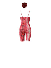 Load image into Gallery viewer, Snake Print Jumpsuit w/ Mask