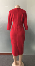 Load image into Gallery viewer, Zipper Panel 3/4 Sleeve Dress