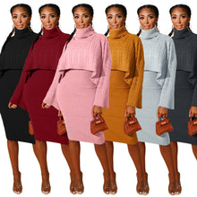 Load image into Gallery viewer, Turtleneck Sweater Dress Set