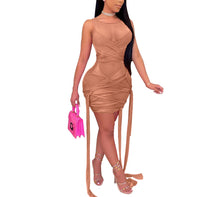 Load image into Gallery viewer, Sexy Mesh Knot Bandage Dress