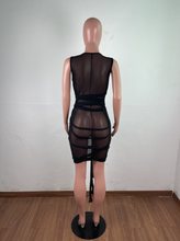 Load image into Gallery viewer, Sexy Mesh Knot Bandage Dress