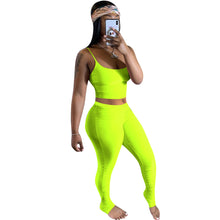 Load image into Gallery viewer, Two Piece Pleated Leisure Pants Set