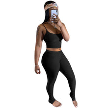 Load image into Gallery viewer, Two Piece Pleated Leisure Pants Set