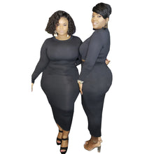 Load image into Gallery viewer, Solid L/S Skirt Set Plus Size